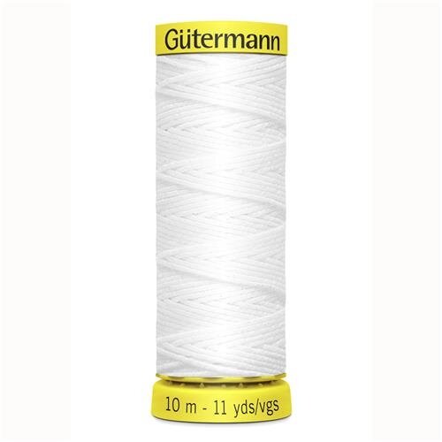 Gutermann Gutermann Elastisch Garen 10 meter Wit 5019 Gutermann Gutermann Elastisch Garen 10 meter Wit 5019