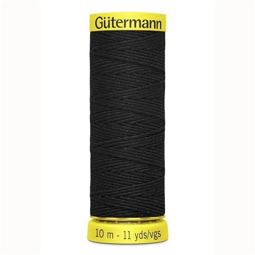 Gutermann Gutermann Elastisch Garen 10 meter Zwart 4017 Gutermann Gutermann Elastisch Garen 10 meter Zwart 4017