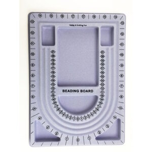 Hobby & Crafting Fun Kralenbord 24 x 33 cm zilvergrijs