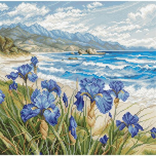 Leti Stitch Leti Stitch borduurpakket Blue Harmony 24 x 24 cm Leti Stitch Leti Stitch borduurpakket Blue Harmony 24 x 24 cm