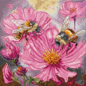 Leti Stitch Leti Stitch borduurpakket Honey Blooms 23 x 23 cm