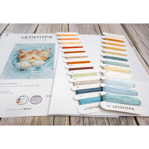 Leti Stitch Leti Stitch borduurpakket Splashing Playtime 18 x 24 cm