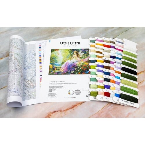 Leti Stitch Leti Stitch borduurpakket Enchanted Spring 40 x 32 cm