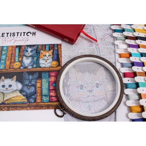 Leti Stitch Leti Stitch borduurpakket Bookshelf 32 x 22 cm