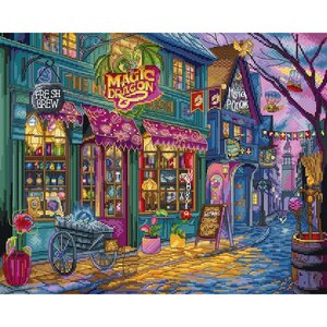 Leti Stitch Leti Stitch borduurpakket The Magic Dragon Shop 34 x 27 cm Leti Stitch Leti Stitch borduurpakket The Magic Dragon Shop 34 x 27 cm