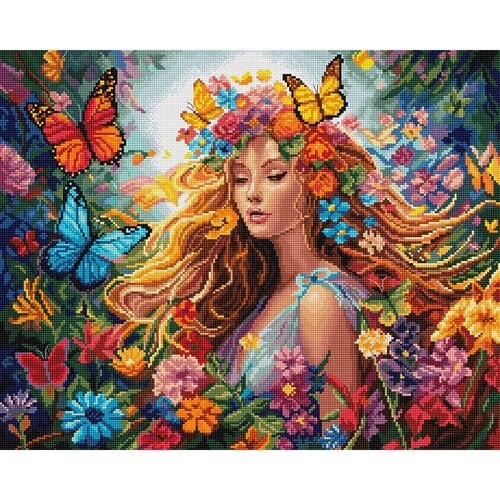 Leti Stitch Leti Stitch borduurpakket Seasons Summer 37 x 30 cm Leti Stitch Leti Stitch borduurpakket Seasons Summer 37 x 30 cm