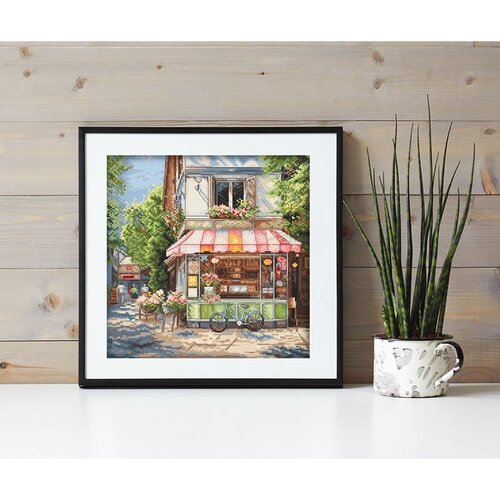 Leti Stitch Leti Stitch borduurpakket Corner Shop 24 x 24 cm