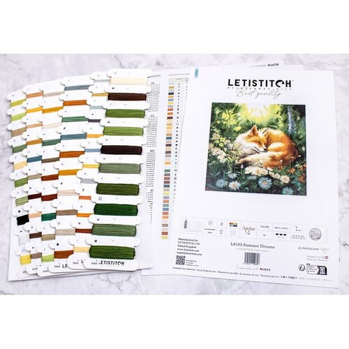 Leti Stitch Leti Stitch borduurpakket Summer Dreams 24 x 24 cm