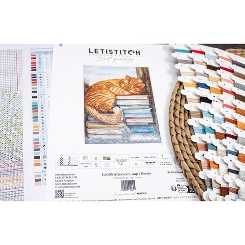 Leti Stitch Leti Stitch borduurpakket Afternoon nap 18 x 24 cm