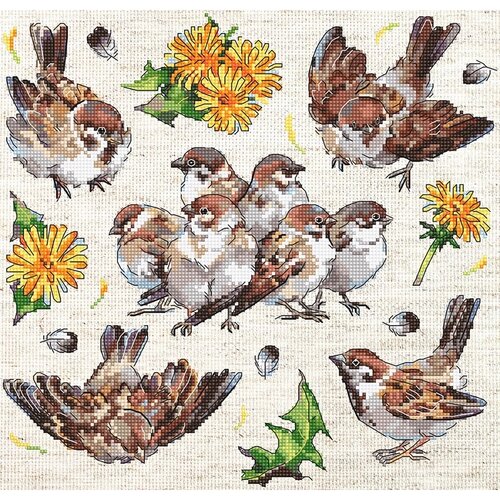 Leti Stitch Leti Stitch borduurpakket Mussen 23 x 22 cm Leti Stitch Leti Stitch borduurpakket Mussen 23 x 22 cm
