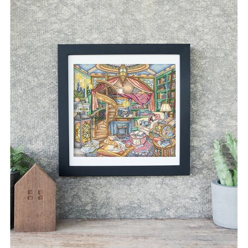 Leti Stitch Leti Stitch borduurpakket Home Library 35 x 32 cm