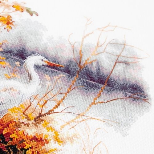 Magic Needle Magic Needle borduurpakket White Heron 26 x 26 cm