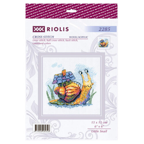 Riolis Riolis Borduurpakket Kleine Slak 15 x 15 cm