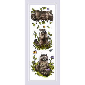 Riolis Riolis borduurpakket Drie Wasberen 8 x 24 cm Riolis Riolis borduurpakket Drie Wasberen 8 x 24 cm