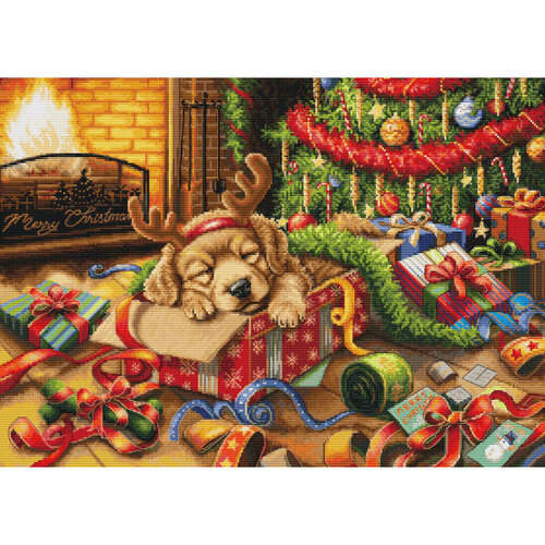 Luca S Luca S Borduurpakket Santa's Little Troublemaker 44 x 32 cm Luca S Luca S Borduurpakket Santa's Little Troublemaker 44 x 32 cm