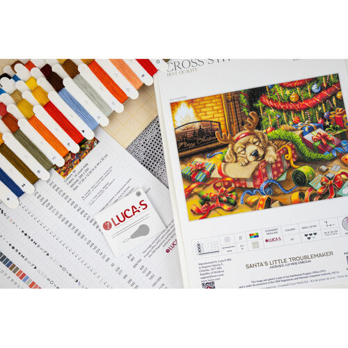 Luca S Luca S Borduurpakket Santa's Little Troublemaker 44 x 32 cm