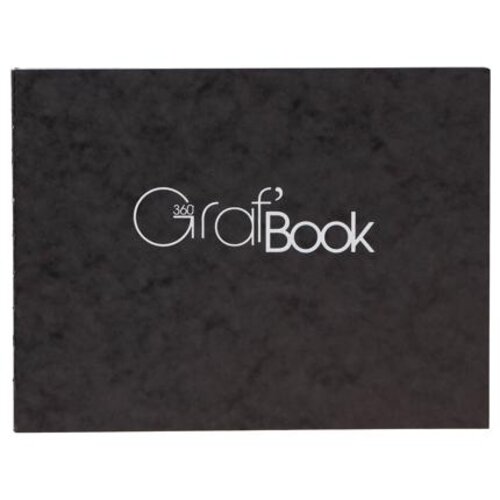 Clairefontaine Graf Book  Schetsboek 100 grams 360° open 100 vel zwarte cover