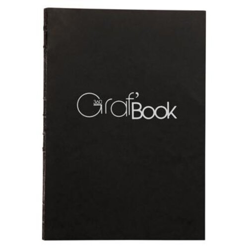 Clairefontaine Graf Book  Schetsboek 100 grams 360° open 100 vel zwarte cover