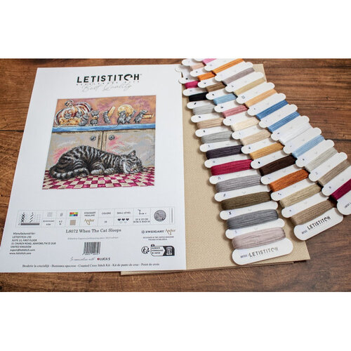 Leti Stitch Leti Stitch borduurpakket When the Cat Sleeps 27 x 27 cm