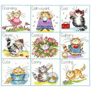 Bothy Threads Bothy Threads Borduurpakket It's A Cat's Life 35 x 32 cm