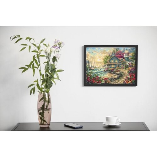 Leti Stitch Leti Stitch borduurpakket Sunrise by the Sea 42 x 32 cm