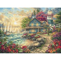 Leti Stitch borduurpakket Sunrise by the Sea 42 x 32 cm