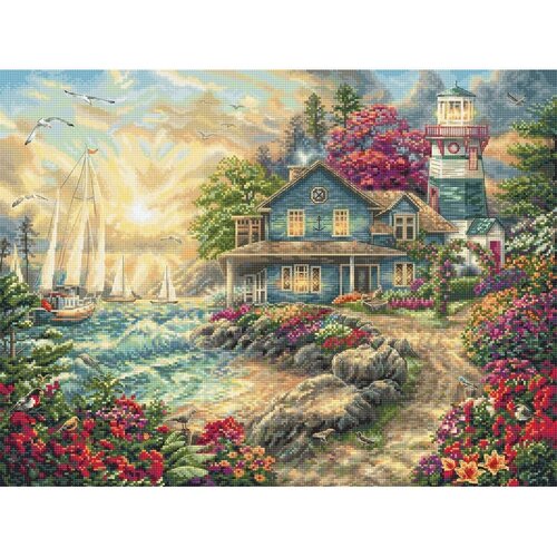 Leti Stitch Leti Stitch borduurpakket Sunrise by the Sea 42 x 32 cm Leti Stitch Leti Stitch borduurpakket Sunrise by the Sea 42 x 32 cm