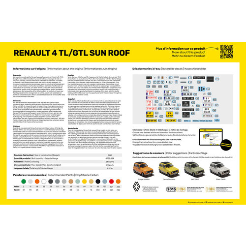 Heller Heller Bouwpakket Renault 4 TL/GTL Sun Roof