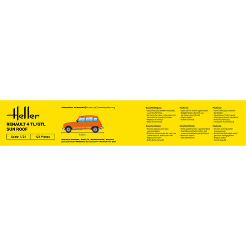 Heller Heller Bouwpakket Renault 4 TL/GTL Sun Roof