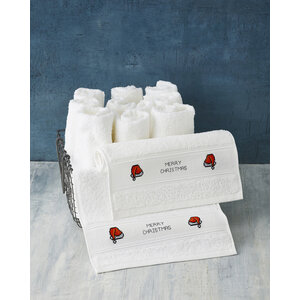 Permin Permin Borduren gastendoek Kerstmuts  30 x 50 cm 2 stuks
