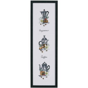 Permin Permin Borduurpakket Drie Koffiepotten 15 x 55 cm