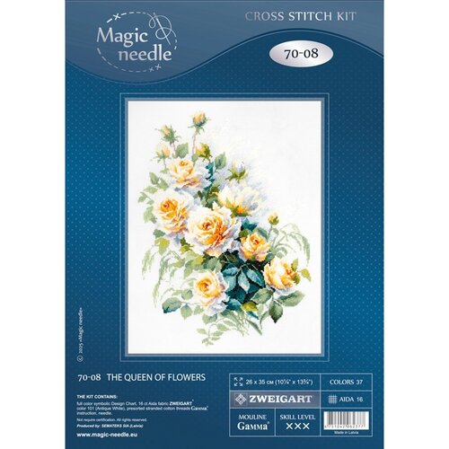 Magic Needle Magic Neelde Borduurpakket The Queen of Flowers  26 x 35 cm