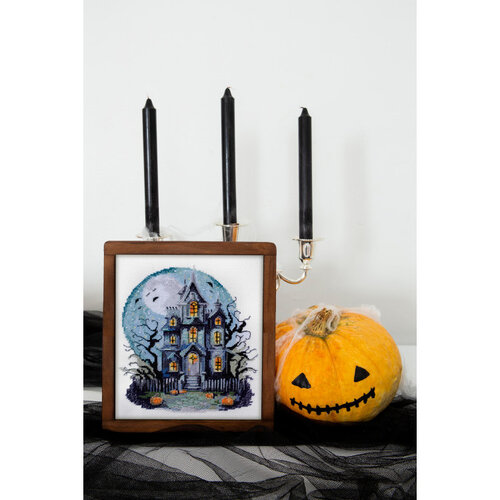 Abris Art Borduurpakket Haunted House 17 x 20 cm