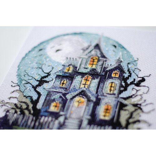 Abris Art Borduurpakket Haunted House 17 x 20 cm