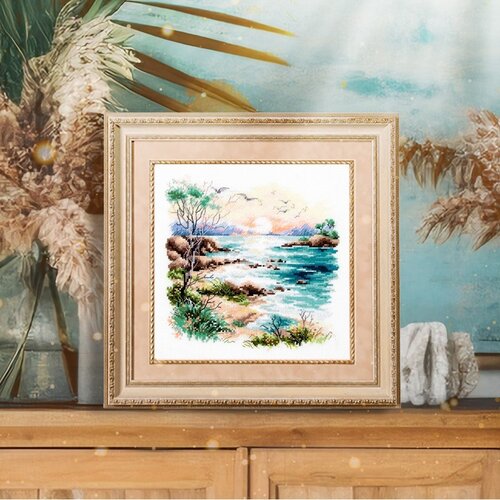Magic Needle Magic Neelde Borduurpakket Sea Sunset 18 x 18 cm