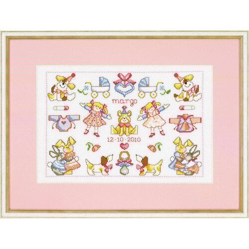 Permin Permin Borduurpakket Baby Merklap 39-3137 Permin Permin Borduurpakket Baby Merklap 39-3137