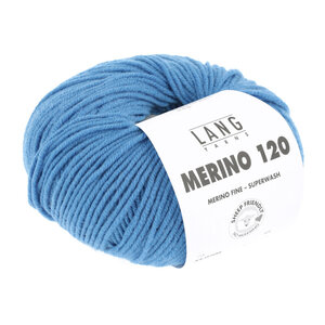 Lang Yarns Lang Yarns Merino 120 50 gram Midden blauw 206