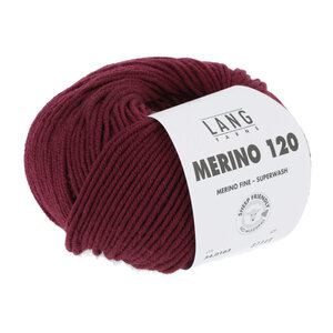 Lang Yarns Lang Yarns Merino 120 50 gram Donkerrood 163