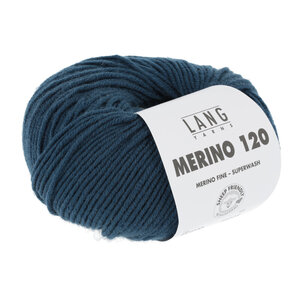 Lang Yarns Lang Yarns Merino 120 50 gram Staalblauw 133