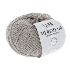 Lang Yarns Lang Yarns Merino 120 50 gram  Wit Beige Mouliné 052