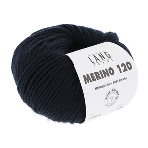 Lang Yarns Lang Yarns Merino 120 50 gram Nachtblauw 025