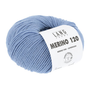 Lang Yarns Lang Yarns Merino 120 50 gram Jeansblauw Licht  021