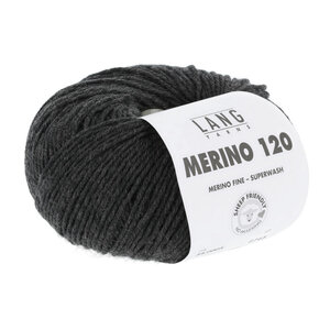 Lang Yarns Lang Yarns Merino 120 50 gram Antraciet Melange 005