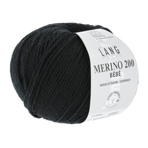 Lang Yarns Lang Yarns Merino Bebe 200 nr 304 Zwart