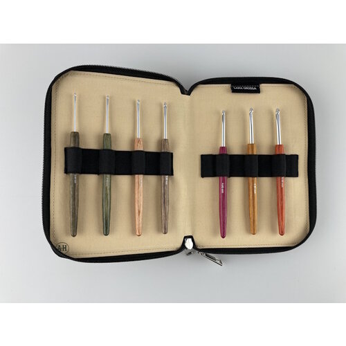 Lana Grossa Lana Grossa Luxe Houten Haaknaalden Set Lana Grossa Lana Grossa Luxe Houten Haaknaalden Set