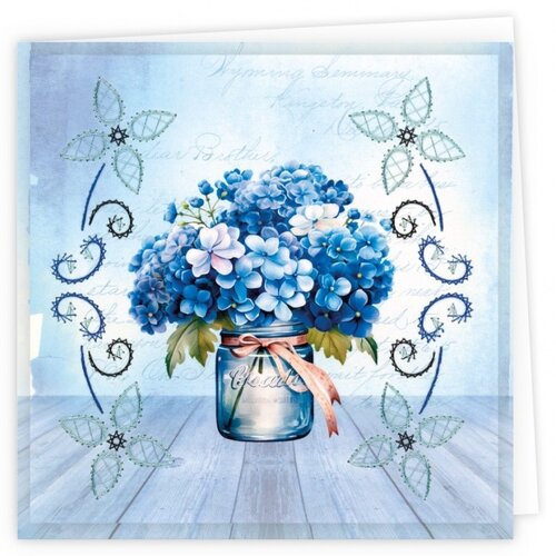 Hobbydots Stitch and Do Cards 15 Berries Beauties Blue Meadow