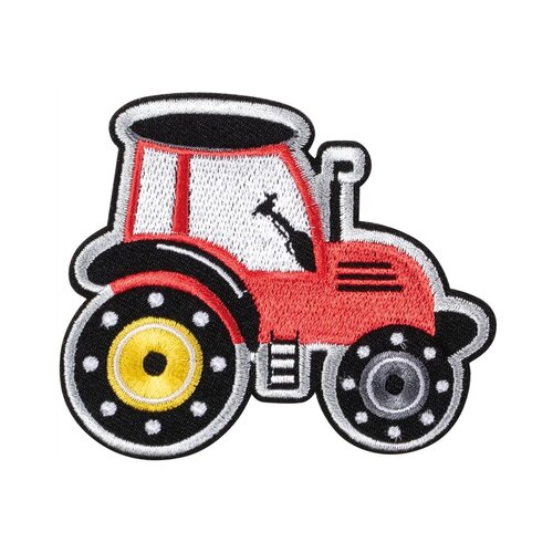 Restyle Applicatie Tractor rood/zwart 90 x 76 mm