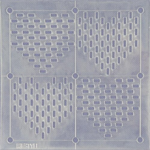 Restyle Sashiko sjabloon harten patroon maat 10 x 10 cm