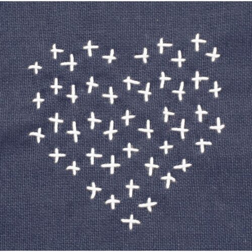 Restyle Sashiko sjabloon harten patroon maat 10 x 10 cm
