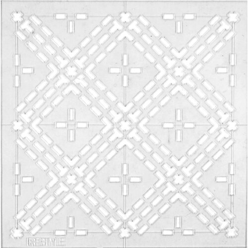 Restyle Sashiko sjabloon ruiten patroon maat 10 x 10 cm